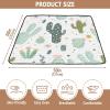 Kigai Watercolor Cactus Baby Play Mat for Floor 50'' x 50'' Soft & Anti- Slip Crawling Mat Playpen Mat Waterproof Foldable Playmat for Infants, Babies, Toddlers view 3