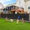 200'' Retractable Baby Gates Extra Wide, 42'' Extra Tall Retractable Dog Gate, 16 FT Black Indoor/Outdoor Retractable Gate with Reinforcement Rods for Garage, Doorways, Stairs, Decks, Driveway, Patio view 1