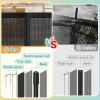 200'' Retractable Baby Gates Extra Wide, 42'' Extra Tall Retractable Dog Gate, 16 FT Black Indoor/Outdoor Retractable Gate with Reinforcement Rods for Garage, Doorways, Stairs, Decks, Driveway, Patio view 3