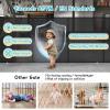 200'' Retractable Baby Gates Extra Wide, 42'' Extra Tall Retractable Dog Gate, 16 FT Black Indoor/Outdoor Retractable Gate with Reinforcement Rods for Garage, Doorways, Stairs, Decks, Driveway, Patio view 4