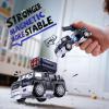 5 in 1 Magnetic Transform Police Trucks Robot Toys Gifts for 3 4 5 6 Year Old Boys Kids, Easy DIY Assembly, Ideals 3 4 5 6 Year Old Boy Birthday Gift Toys, Magnetic Transform Trucks Toy for Boys view 3