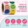 1000PCS Multi-Color Smiley Face Stickers 1 Inch - 2 Rolls of 500 Happy Face Labels for Teachers, Behavior Charts, Classroom Rewards & Kids Crafts view 3