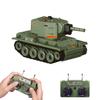 YounggDiy 1/64 Mini RC Battle Tank, Full Proportional Remote Control Military Vehicles Infrared Combat Mode, Rotating Turret and Track Drive, with USB Charging view 1