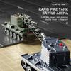 YounggDiy 1/64 Mini RC Battle Tank, Full Proportional Remote Control Military Vehicles Infrared Combat Mode, Rotating Turret and Track Drive, with USB Charging view 4