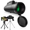 40x60 s Compact Waterproof Telescopes for Football Safari Bird Watching Hunting Climbing with Mobile Phone Holder Carrying Bag Strap Clean Cloth view 4