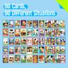 80 Scene Conversation Cards,480+ Questions Of What,Where,Who,Why & How,Materials for Social Skills,Learn Through Friendly Illustrations Of Situations,Develop Emotional Intelligence & Critical Thinking view 2