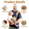 Baby Sling Carrier, Adjustable Non-Ship Hip Seat Toddler Carriers with Carabiners for 3-48 Months 10-30Ibs Infants Boys Girls (Yellow) view 3