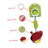 FRCOLOR Pendant Cradle Hanging Rattles Animal Shape Bedside with Ringing Bell for Stroller and Carrier Soft Touch Developmental Crinkly for Boys and Months view 3
