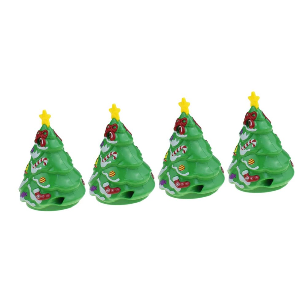 BESPORTBLE 4pcs Christmas Wind Up Adorable Green Clockwork Trees Made of Safe Abs Compact and Lightweight Holiday Decorations for Adults Party Fun