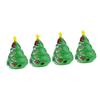 BESPORTBLE 4pcs Christmas Wind Up Adorable Green Clockwork Trees Made of Safe Abs Compact and Lightweight Holiday Decorations for Adults Party Fun view 1