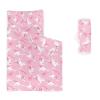 Axolotl Cartoon Cat Animals Nap Mat with Pillow and Blanket, Cute White Cat Sleep Mat for Teens, Kawaii Bow Sleeping Bag, Romantic Pet Cats Bowknot Slumber Bag for Outdoor Camping, 50" L*21" W view 1