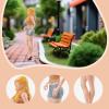 Garende 1/64 Miniature Figure Human Figure Trendy Blonde Girl Tiny People Figurine for Crafts Sand Table Photography Projects Decor view 3
