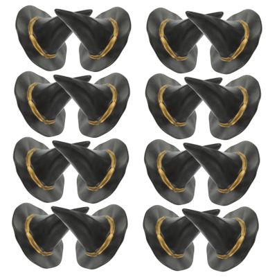 ABOOFAN 24pcs Miniature Witch Hats for Crafts Halloween Dollhouse Decoration DIY Accessories Tiny Witch Hat Props for Party Photo Shoots and Home Decor