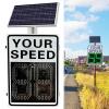 HEQIM LED Radar Display Detector, New Solar Flashing Speed Limit Sign, White Road Warning Safety Sign, Radar Speed Measurement(50 * 70cm) view 1