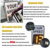 HEQIM LED Radar Display Detector, New Solar Flashing Speed Limit Sign, White Road Warning Safety Sign, Radar Speed Measurement(50 * 70cm) view 4