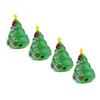FRCOLOR 4pcs Wind Up Christmas Tree Decorations Creative Plastic Xmas Party Supplies Tabletop Cartoon Design Safe Abs Material view 1