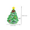 FRCOLOR 4pcs Wind Up Christmas Tree Decorations Creative Plastic Xmas Party Supplies Tabletop Cartoon Design Safe Abs Material view 3