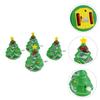 FRCOLOR 4pcs Wind Up Christmas Tree Decorations Creative Plastic Xmas Party Supplies Tabletop Cartoon Design Safe Abs Material view 4