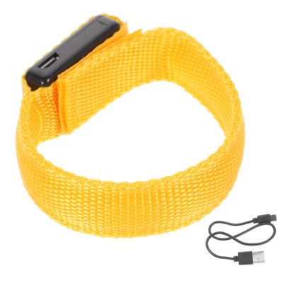 Beaupretty USB Rechargeable LED Glow Bracelet Environmental Protection Material Flashing Wristband for Night Sports Running Cycling Camping Party Up Wristband