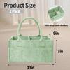  2 Pack Baby Diaper Organizer Bags, Portable Diaper Storage with Dividers, Foldable Nursery Storage Baskets, Newborn Essentials, Baby Shower Gifts (Green) view 2