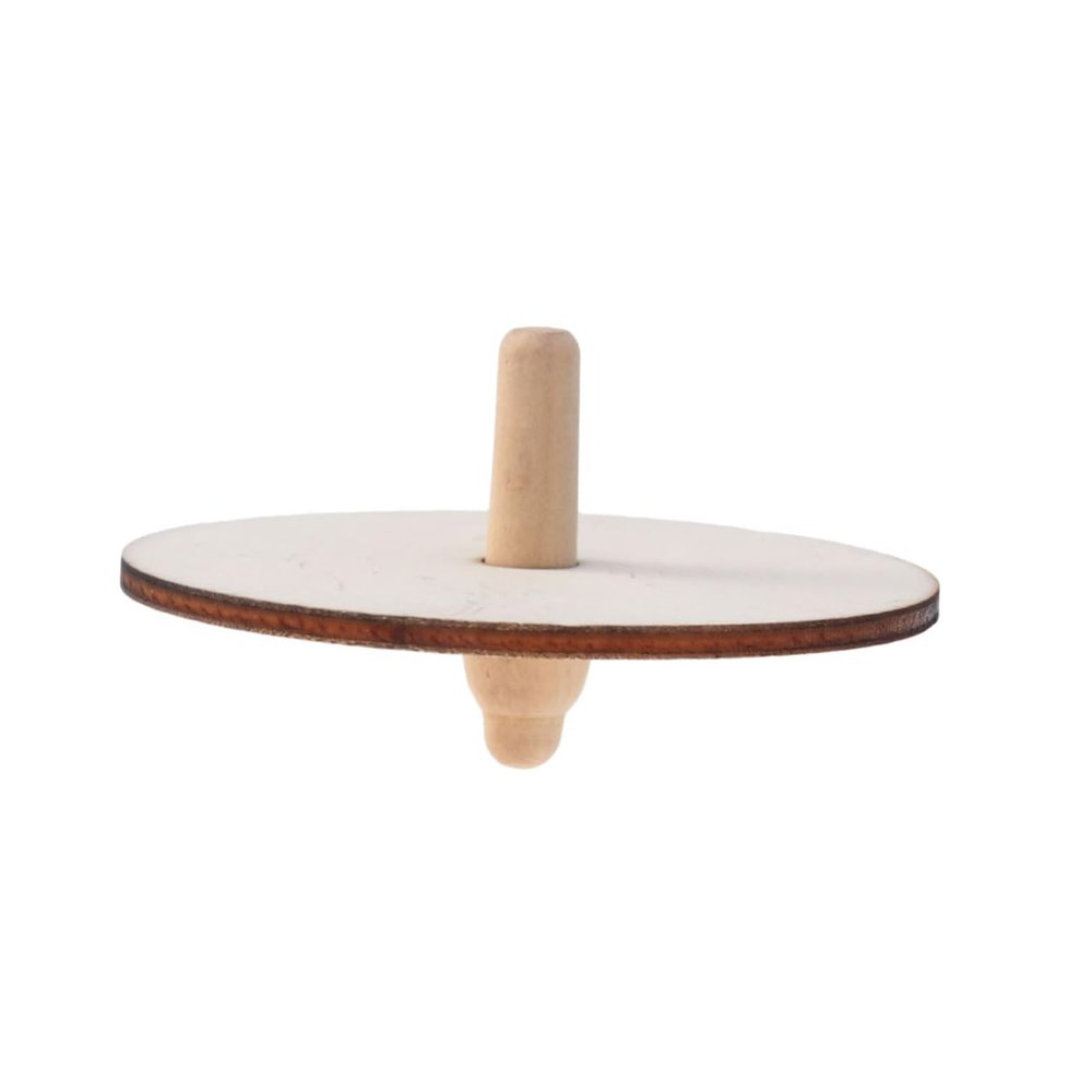 Beaupretty 4pcs Wooden Peg Top DIY Painting Gyroscope for Unfinished Natural Wood Color Creative Hand Painted Spinning Tops for Boys and Enhance Motor Skills and Cognition