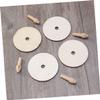 Beaupretty 4pcs Wooden Peg Top DIY Painting Gyroscope for Unfinished Natural Wood Color Creative Hand Painted Spinning Tops for Boys and Enhance Motor Skills and Cognition view 3
