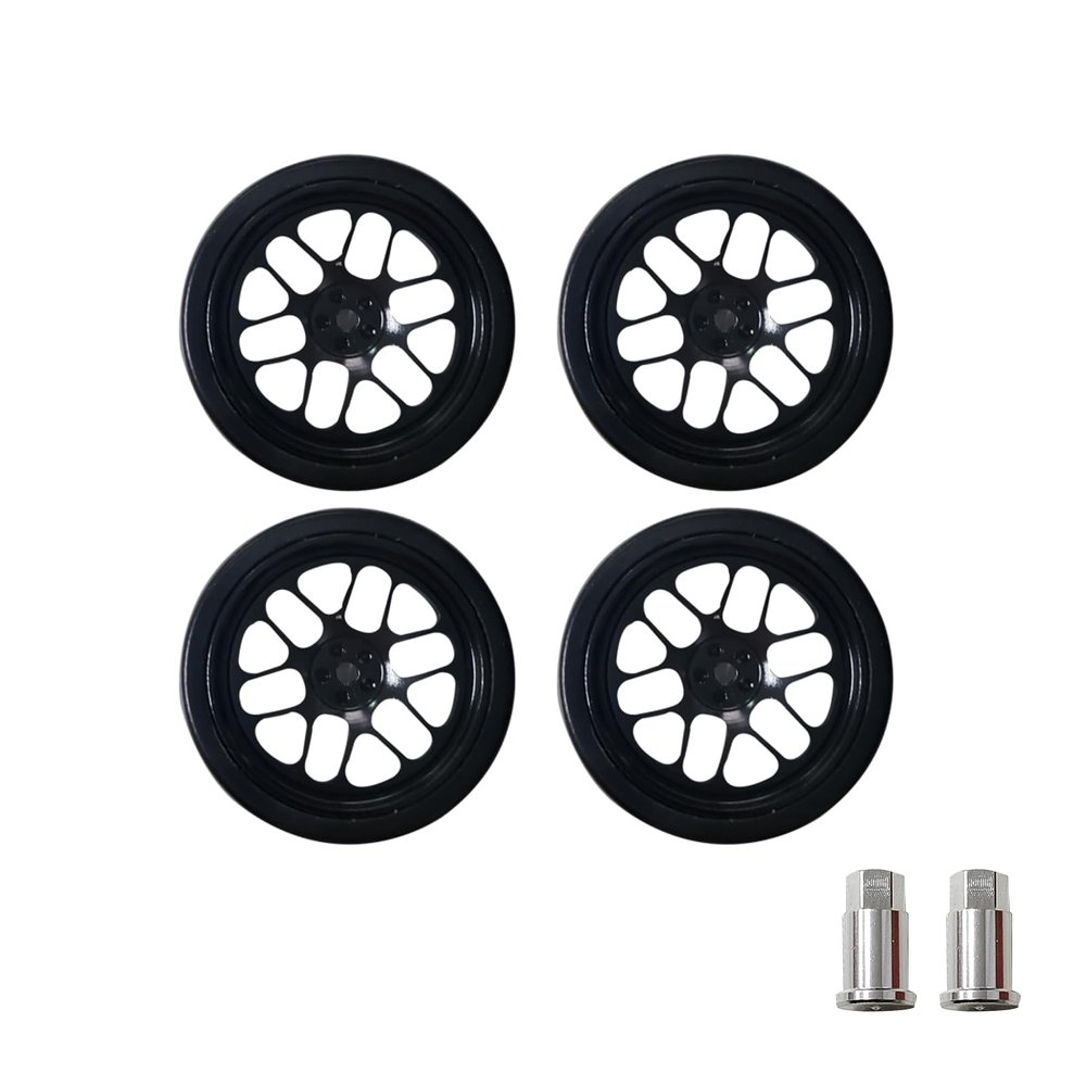 1/18 Scale Metal Tires Set of 4 RC Drift Car Replacement Tires for 1:18 LDRC Series (Drift Tires-M04B-047)