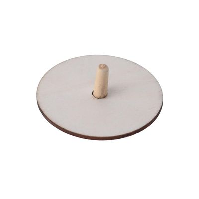 Toyvian 4pcs Wooden Peg Top DIY Painting for Unfinished Gyroscope Tops Wood Color Promotes Creativity and Hand Eye Coordination