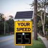 HEQIM Solar Powered Radar Speed Detection Traffic Warning Sign, Radar Speed Display Sign, 20" x 27" / 24" x 35" Engineering Grade Reflective Aluminum(B,50 * 70cm) view 1