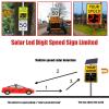 HEQIM Solar Powered Radar Speed Detection Traffic Warning Sign, Radar Speed Display Sign, 20" x 27" / 24" x 35" Engineering Grade Reflective Aluminum(B,50 * 70cm) view 4