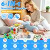 6 in 1 montessori baby toys for 6-36 months old-incl Busy Cube,stacking cups,Shape Sorting Bin,baby blocks,crinkle books, suction cups spinners,Sorting Learning Sensory Toys Gift for Babies Aged 1-3 view 2