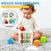 6 in 1 montessori baby toys for 6-36 months old-incl Busy Cube,stacking cups,Shape Sorting Bin,baby blocks,crinkle books, suction cups spinners,Sorting Learning Sensory Toys Gift for Babies Aged 1-3 view 3