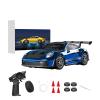 funnyndiy 1/43 Scale Alloy RC Drift Car with Adjustable Gyroscope, 2.4G 4WD 2 Driving Modes RC Racing Car with LED Lights, Desk Racer Model for Hobbyist view 1
