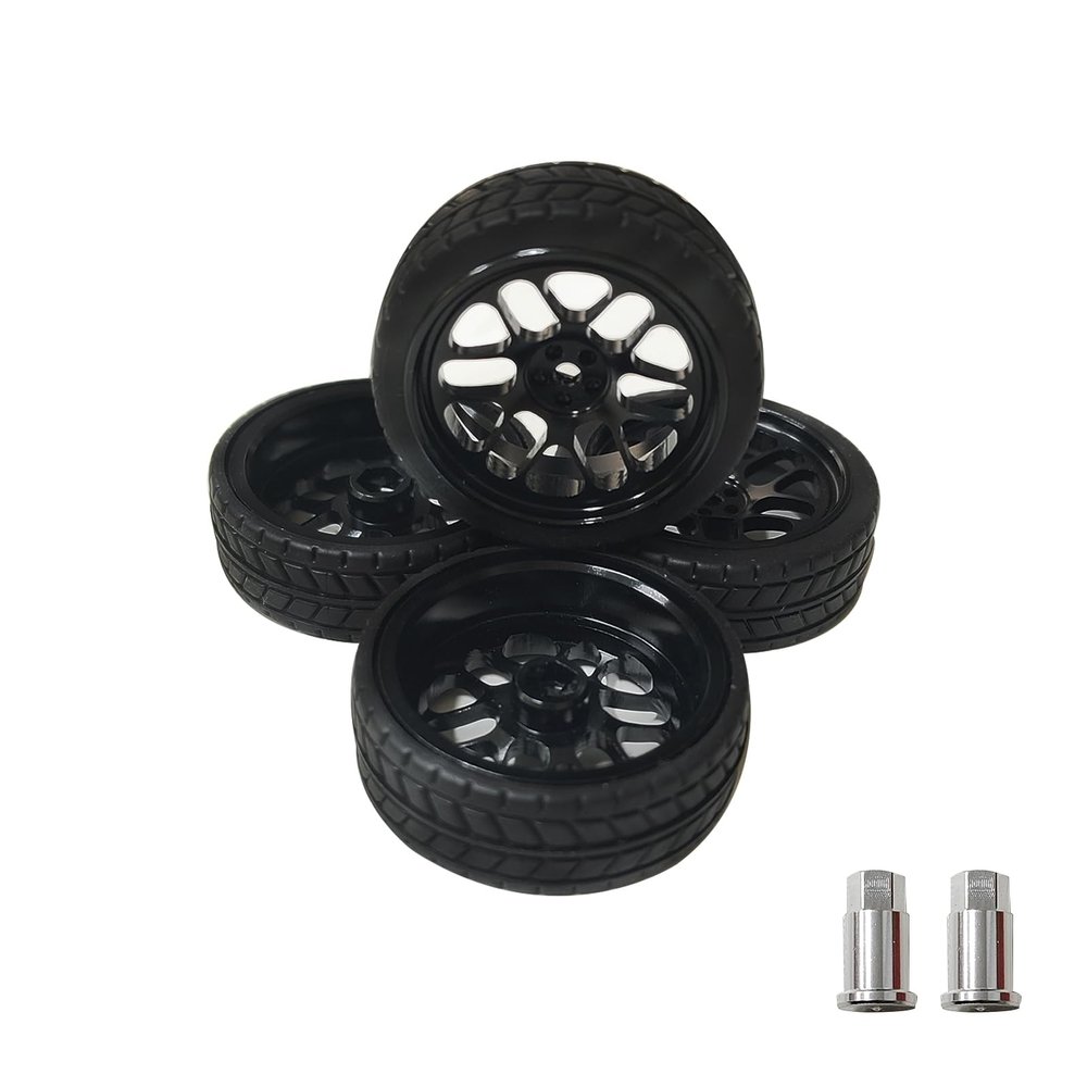 1/18 Scale Metal Tires Set of 4 RC Drift Car Replacement Tires for 1:18 LDRC Series (Racing Tires-MR04B-047)