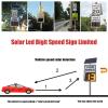 Solar Powered Speed Radar Feedback Sign, LED Radar Speed Display Sign, Reflective Aluminum Road Traffic Warning Speedometer(50 * 70cm) view 4