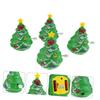 Beaupretty 4pcs Christmas Wind Up Adorable Clockwork Green Christmas Trees Miniature Decorations for Adults Portable Abs Material view 4