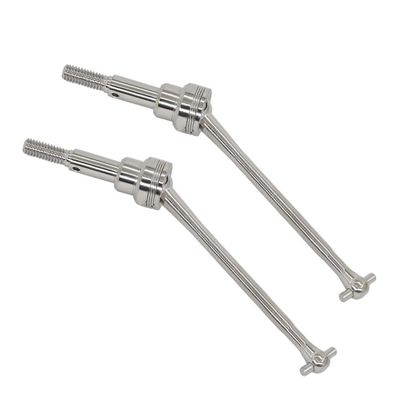 2Pcs Metal Front Drive Shaft Compatible with 12423 12427 12428 1 12 Scale RC Car Crawler Short Course Upgrade Replacement Parts(Silver)