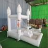 13x8x9.3FT White Inflatable Bounce House with Clear Ball Columns  100% PVC Commercial Grade Bounce House for Birthday, Wedding & Events, Durable White Castle - Style Jumper view 3