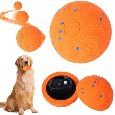 Interactive Dog Ball Toy, Automatic Motion Activated Smart Rolling & Bouncing Ball, USB Rechargeable Durable E-TPU Material Pet Toy for Small Medium Large Dogs, Boredom Relief & Exercise -- Orange