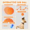 Interactive Dog Ball Toy, Automatic Motion Activated Smart Rolling & Bouncing Ball, USB Rechargeable Durable E-TPU Material Pet Toy for Small Medium Large Dogs, Boredom Relief & Exercise -- Orange view 2