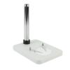 1pc Metal Pillar Table Stand 25.5MM*20MM Small Base Plate Bottom Plate + Prop for Industrial Stereo Microscope Bracket Holder(White) view 1