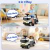 Licensed Scania Ride on Push Police Car by OLAKIDS, Toddler Sliding Walker with Siren Start-up Sound Under Seat Storage, Kids Foot-to-Floor Toys with Horn Lights Music for Boys Girls (White) view 4