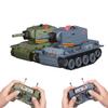 YounggDiy 1/64 Mini RC Battle Tank, Full Proportional Remote Control Military Vehicles Infrared Combat Mode, Rotating Turret and Track Drive, Alloy Body with USB Charging view 1