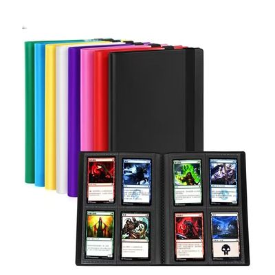 Card storage folder,160 card position.Trading Card Storage Album, 8-Pocket Binder with Side Loading Pages, Multiple Colors (light blue)