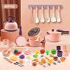 60Pcs Kids Mini Play Kitchen Accessories, Pretend Cooking Play Set with Cookware, Tableware & Fruit & BBQ Sets, Learning Gift for Boys, Girls, Toddlers,Pink view 3