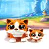 Articulated 3D Printed Ginger Cat, Mother and Child Orange Ginger Cat Fidget Toy, Desk Dcor, Display, 3D Printed in USA - AGC001 view 1