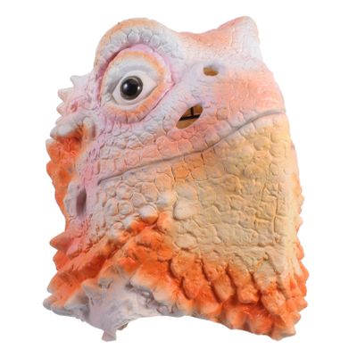 BCOATH Halloween Lizard Shape Mask Comfortable Latex Animal Headgear Cosplay Prop for Party and Role Playing Events