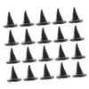 ABOOFAN 20pcs Mini Halloween Witch Hats for Crafts and Doll Decorations Tiny Black Witch Hat Caps for Dollhouses Festive DIY Halloween Party Accents and Smooth Surface view 1