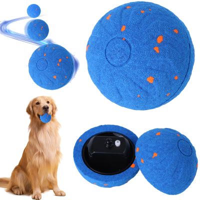 Interactive Dog Ball Toy, Automatic Motion Activated Smart Rolling & Bouncing Ball, USB Rechargeable Durable E-TPU Material Pet Toy for Small Medium Large Dogs, Boredom Relief & Exercise - Blue