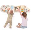 ROBUD Elephant Montessori Busy Board, 12-in-1 Activity Wall Busy Board, Montessori Sensory Wall Panel for Boys & Girls, Toddler Learning Activity Center for Playroom, Nursery, Beige view 1